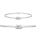 Load image into Gallery viewer, Bezel Set Emerald Chain Bracelet 0.75 Carat

