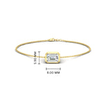 Load image into Gallery viewer, Bezel Set Emerald Chain Bracelet 0.75 Carat
