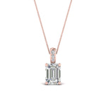 Load image into Gallery viewer, 0.75-carat-emerald-cut-diamond-filigree-pendant-in-FDPD10681EM-0.75CTANGLE2-NL-RG
