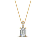 Load image into Gallery viewer, 0.75-carat-emerald-cut-diamond-filigree-pendant-in-FDPD10681EM-0.75CTANGLE2-NL-YG
