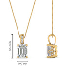 Load image into Gallery viewer, 0.75-carat-emerald-cut-diamond-filigree-pendant-in-FDPD10681EM-0.75CTANGLE2-NL-YG
