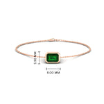 Load image into Gallery viewer, Bezel Set Emerald Chain Bracelet 0.75 Carat
