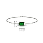 Load image into Gallery viewer, Bezel Set Emerald Chain Bracelet 0.75 Carat
