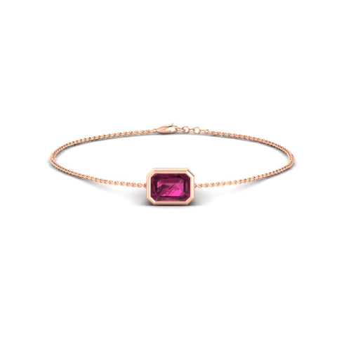 0.75-carat-emerald-cut-pink-sapphire-bezel-set-chain-bracelet-in-rose-gold-FDBRC11133EMGSADRPIANGLE2-0.75CT-NL-RG