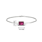 Load image into Gallery viewer, Bezel Set Emerald Chain Bracelet 0.75 Carat
