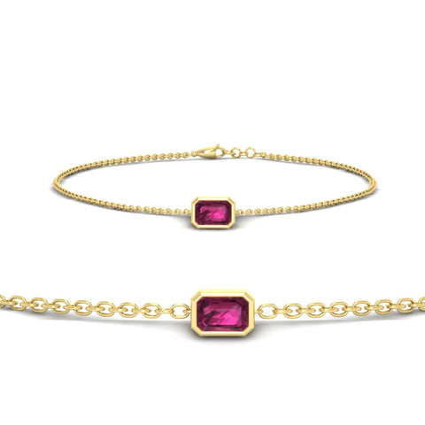 0.75-carat-emerald-cut-pink-sapphire-bezel-set-chain-bracelet-in-yellow-gold-FDBRC11133EMGSADRPI-0.75CT-NL-YG