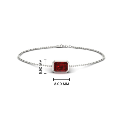 0.75-carat-emerald-cut-ruby-bezel-set-chain-bracelet-in-white-gold-FD-BRC11133EMGRUDRANGLE2-0.75CT-NL-WG-HW