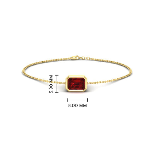 0.75-carat-emerald-cut-ruby-bezel-set-chain-bracelet-in-yellow-gold-FD-BRC11133EMGRUDRANGLE2-0.75CT-NL-YG-HW