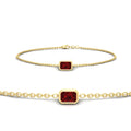 Thumbnail 57 - 0.75-carat-emerald-cut-ruby-bezel-set-chain-bracelet-in-yellow-gold-FDBRC11133EMGRUDR-0.75CT-NL-YG
