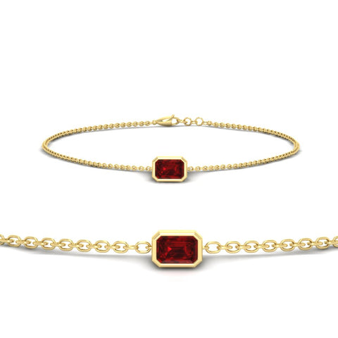 0.75-carat-emerald-cut-ruby-bezel-set-chain-bracelet-in-yellow-gold-FDBRC11133EMGRUDR-0.75CT-NL-YG