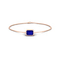 Thumbnail 6 - 0.75-carat-emerald-cut-sapphire-bezel-set-chain-bracelet-in-rose-gold-FDBRC11133EMGSABLANGLE2-0.75CT-NL-RG