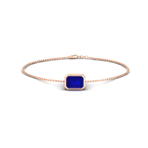 0.75-carat-emerald-cut-sapphire-bezel-set-chain-bracelet-in-rose-gold-FDBRC11133EMGSABLANGLE2-0.75CT-NL-RG
