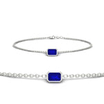 Load image into Gallery viewer, Bezel Set Emerald Chain Bracelet 0.75 Carat
