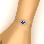 Load image into Gallery viewer, Bezel Set Emerald Chain Bracelet 0.75 Carat
