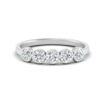 Load image into Gallery viewer, 0.75-carat-five-round-diamond-bezel-set-wedding-ring-in-FD10558B-0.15CT-NL-WG
