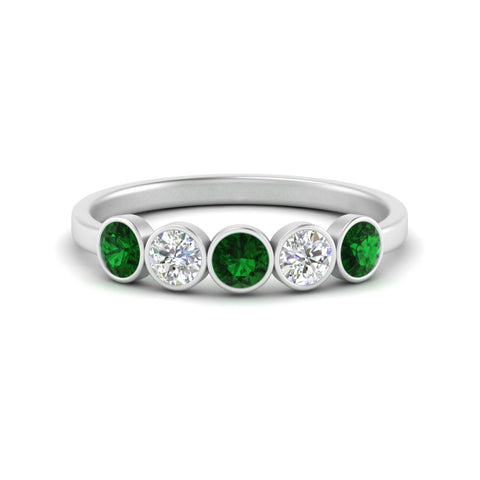 0.75-carat-five-round-emerald-bezel-set-wedding-ring-in-white-gold-FD10558B-0.15CTGEMGR-NL-WG.jpg?v=1757070474