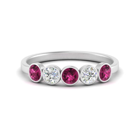 0.75-carat-five-round-pink-sapphire-bezel-set-wedding-ring-in-white-gold-FD10558B-0.15CTGSADRPI-NL-WG.jpg?v=1757070474