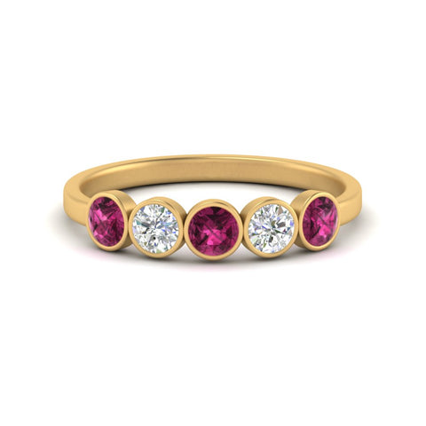 0.75-carat-five-round-pink-sapphire-bezel-set-wedding-ring-in-yellow-gold-FD10558B-0.15CTGSADRPI-NL-YG.jpg?v=1757070475