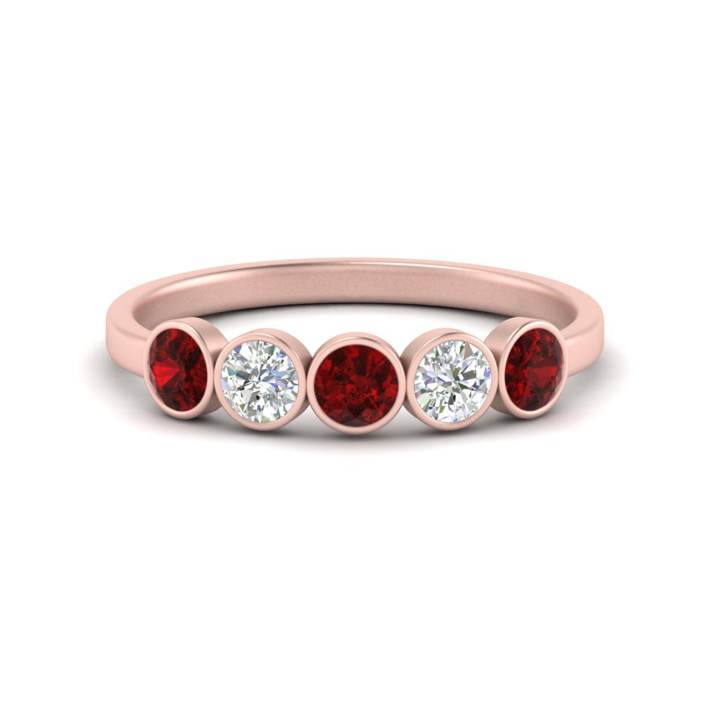 0.75-carat-five-round-ruby-bezel-set-wedding-ring-in-FD10558B-0.15CTGRUDR-NL-RG