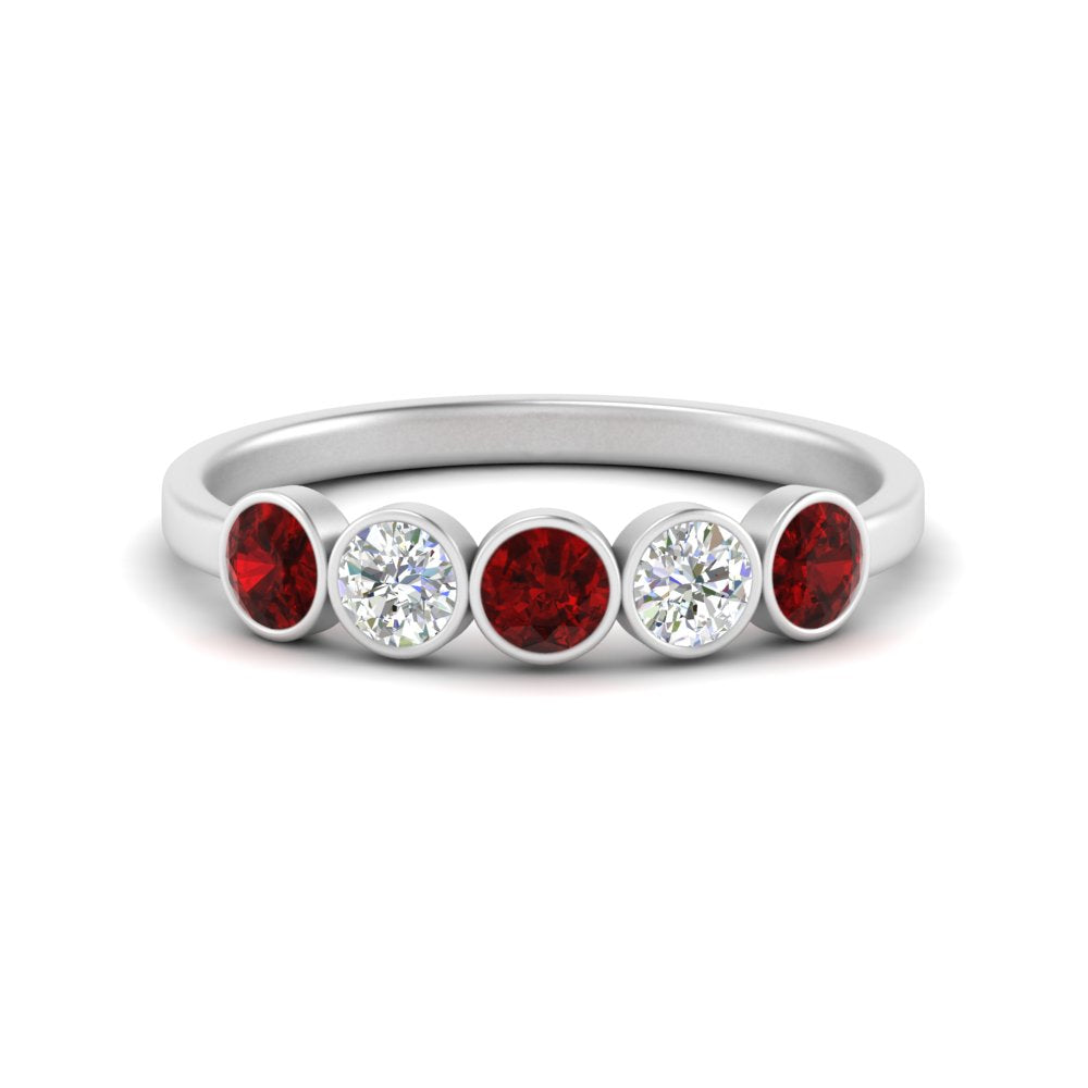 0.75-carat-five-round-ruby-bezel-set-wedding-ring-in-FD10558B-0.15CTGRUDR-NL-WG