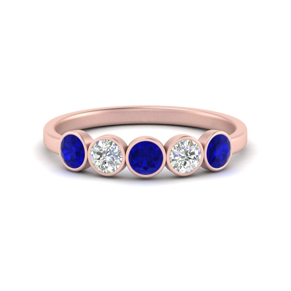 0.75-carat-five-round-sapphire-bezel-set-wedding-ring-in-FD10558B-0.15CTGSABL-NL-RG