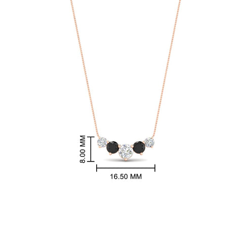 0.75-carat-graduating-round-diamond-pendant-with-black-diamond-in-FD-PD11130ROGBLACK-0.75CT-NL-RG