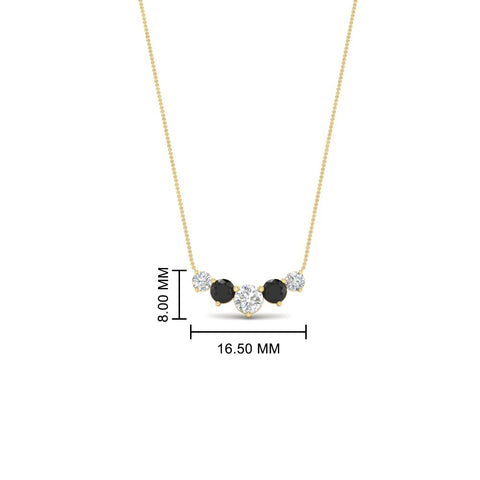 0.75-carat-graduating-round-diamond-pendant-with-black-diamond-in-FD-PD11130ROGBLACK-0.75CT-NL-YG