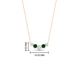 Load image into Gallery viewer, 0.75-carat-graduating-round-diamond-pendant-with-emerald-in-FD-PD11130ROGEMGR-0.75CT-NL-RG
