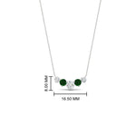 Load image into Gallery viewer, 0.75-carat-graduating-round-diamond-pendant-with-emerald-in-FD-PD11130ROGEMGR-0.75CT-NL-WG
