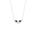 Load image into Gallery viewer, 0.75-carat-graduating-round-diamond-pendant-with-emerald-in-FD-PD11130ROGEMGR-0.75CT-NL-WG

