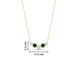 Load image into Gallery viewer, 0.75-carat-graduating-round-diamond-pendant-with-emerald-in-FD-PD11130ROGEMGR-0.75CT-NL-YG
