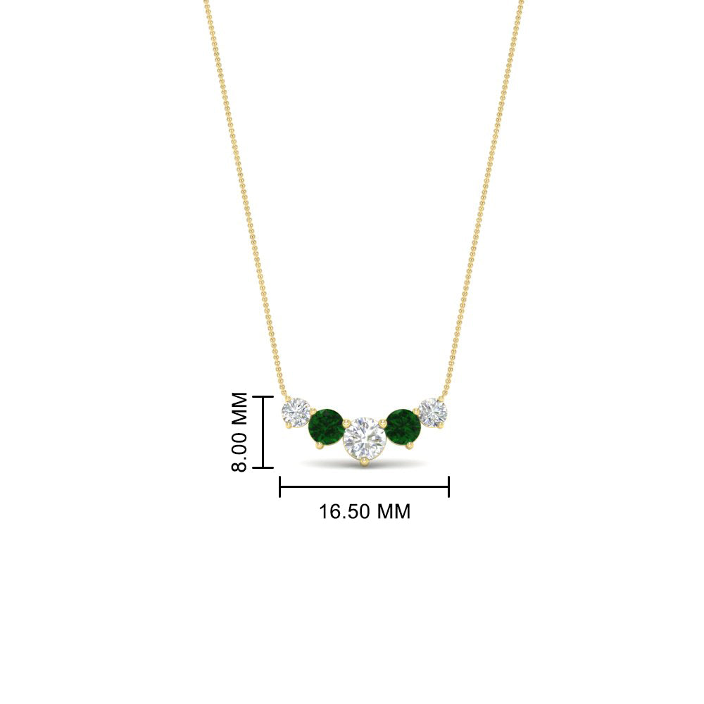 0.75-carat-graduating-round-diamond-pendant-with-emerald-in-FD-PD11130ROGEMGR-0.75CT-NL-YG