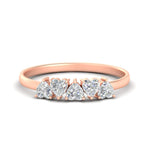 Load image into Gallery viewer, 0.75-carat-heart-shape-5-stone-diamond-wedding-ring-in-rose-gold-FD9600HTB-0.75CT-NL-RG
