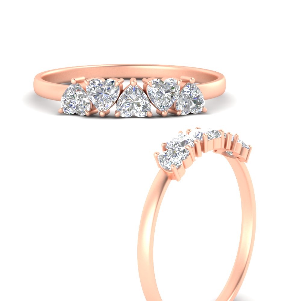 0.75-carat-heart-shape-5-stone-diamond-wedding-ring-in-rose-gold-FD9600HTBANGLE3-0.75CT-NL-RG