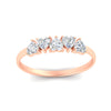 Load image into Gallery viewer, 0.75-carat-heart-shape-5-stone-diamond-wedding-ring-in-rose-gold-FD9600HTBANGLE5-0.75CT-NL-RG