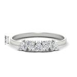 Load image into Gallery viewer, 0.75-carat-heart-shape-5-stone-diamond-wedding-ring-in-white-gold-FD9600HTB-0.75CT-NL-WG-HW
