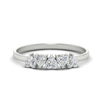 Load image into Gallery viewer, 0.75-carat-heart-shape-5-stone-diamond-wedding-ring-in-white-gold-FD9600HTB-0.75CT-NL-WG
