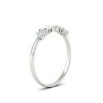 Load image into Gallery viewer, 0.75-carat-heart-shape-5-stone-diamond-wedding-ring-in-white-gold-FD9600HTBANGLE2-0.75CT-NL-WG
