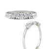 Load image into Gallery viewer, 0.75-carat-heart-shape-5-stone-diamond-wedding-ring-in-white-gold-FD9600HTBANGLE3-0.75CT-NL-WG