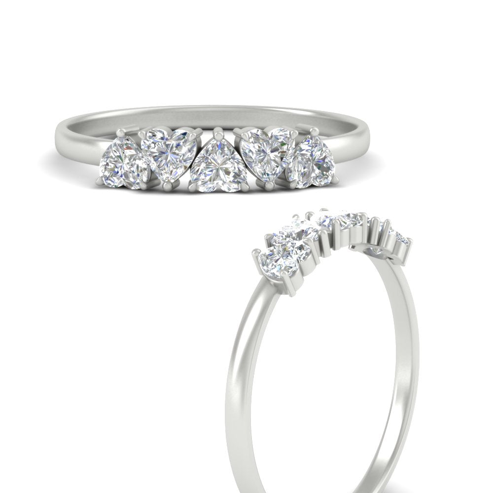 0.75-carat-heart-shape-5-stone-diamond-wedding-ring-in-white-gold-FD9600HTBANGLE3-0.75CT-NL-WG