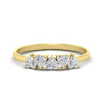 Load image into Gallery viewer, 0.75-carat-heart-shape-5-stone-diamond-wedding-ring-in-yellow-gold-FD9600HTB-0.75CT-NL-YG
