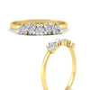 Load image into Gallery viewer, 0.75-carat-heart-shape-5-stone-diamond-wedding-ring-in-yellow-gold-FD9600HTBANGLE3-0.75CT-NL-YG