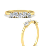 Load image into Gallery viewer, 0.75-carat-heart-shape-5-stone-diamond-wedding-ring-in-yellow-gold-FD9600HTBANGLE3-0.75CT-NL-YG
