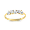 Load image into Gallery viewer, 0.75-carat-heart-shape-5-stone-diamond-wedding-ring-in-yellow-gold-FD9600HTBANGLE5-0.75CT-NL-YG