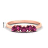 Load image into Gallery viewer, 0.75-carat-heart-shape-5-stone-pink-sapphire-wedding-ring-in-rose-gold-FD9600HTBGSADRPI-0.75CT-NL-RG-HW