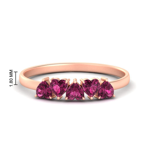 0.75-carat-heart-shape-5-stone-pink-sapphire-wedding-ring-in-rose-gold-FD9600HTBGSADRPI-0.75CT-NL-RG-HW