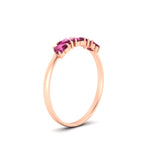 Load image into Gallery viewer, 0.75-carat-heart-shape-5-stone-pink-sapphire-wedding-ring-in-rose-gold-FD9600HTBGSADRPIANGLE2-0.75CT-NL-RG
