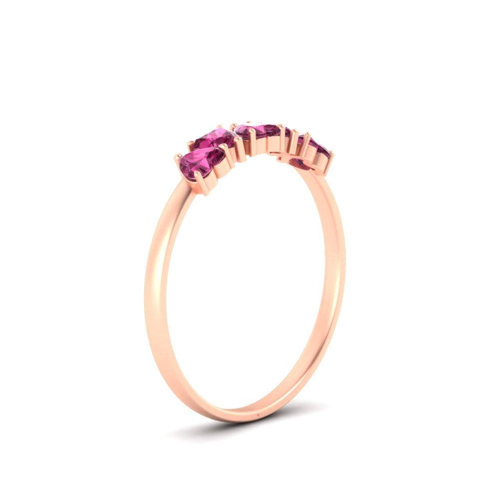 0.75-carat-heart-shape-5-stone-pink-sapphire-wedding-ring-in-rose-gold-FD9600HTBGSADRPIANGLE2-0.75CT-NL-RG