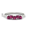 Load image into Gallery viewer, 0.75-carat-heart-shape-5-stone-pink-sapphire-wedding-ring-in-white-gold-FD9600HTBGSADRPI-0.75CT-NL-WG-HW