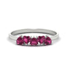Load image into Gallery viewer, 0.75-carat-heart-shape-5-stone-pink-sapphire-wedding-ring-in-white-gold-FD9600HTBGSADRPI-0.75CT-NL-WG